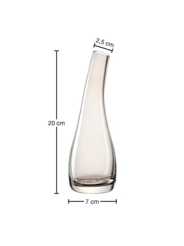 LEONARDO Vaas "Luminosa" taupe - (H)20 x Ø 7 cm