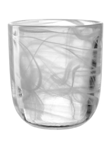 LEONARDO Teelichthalter "Salerno" in Transparent/ Weiß - (H)11,5 x Ø 10 cm