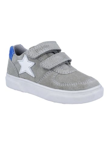 Richter Shoes Skórzane sneakersy "Leandro" w kolorze niebiesko-szarym