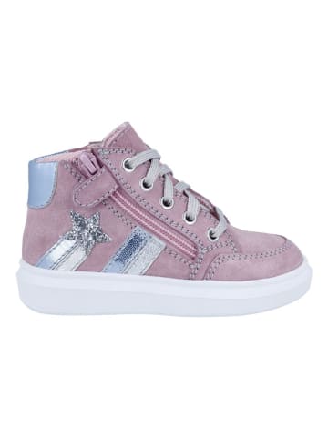 Richter Shoes Leder-Sneakers "Alessa" in Lila/ Hellblau