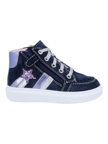 Richter Shoes Leder-Sneakers "Alessa" in Dunkelblau