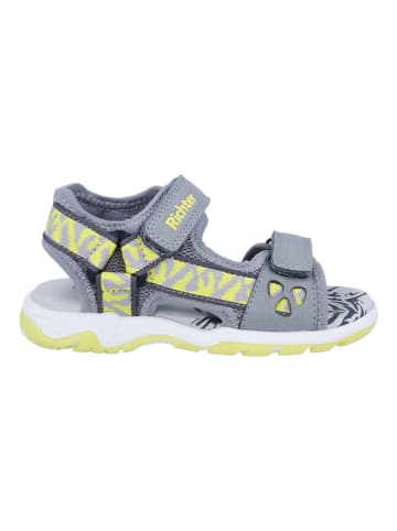 Richter Shoes Sandalen "Leon" in Grau/ Gelb