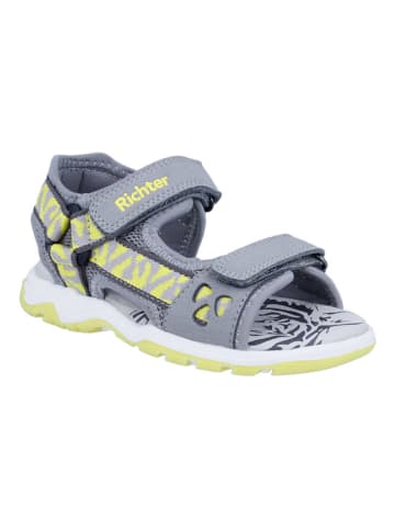 Richter Shoes Sandalen "Leon" in Grau/ Gelb