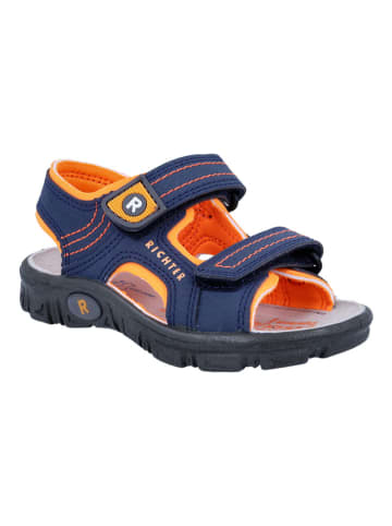 Richter Shoes Sandalen "Adventure" in Dunkelblau/ Orange