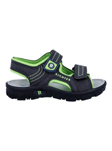 Richter Shoes Sandalen "Adventure" in Schwarz/ Grün