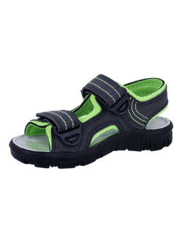 Richter Shoes Sandalen "Adventure" in Schwarz/ Grün