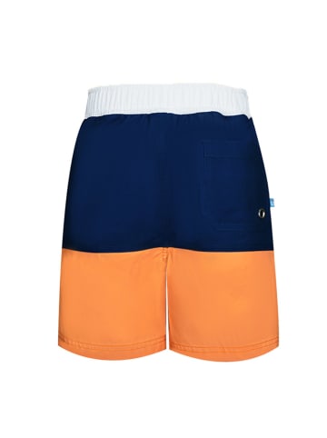 Peek U Badeshorts "Aysu" in Dunkelblau/ Orange/ Weiß