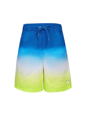 Peek U Badeshorts "Firth" in Blau/ Grün/ Weiß