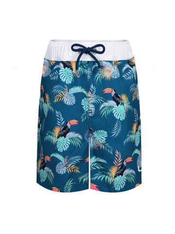 Peek U Badeshorts "Neith" in Dunkelblau/ Bunt