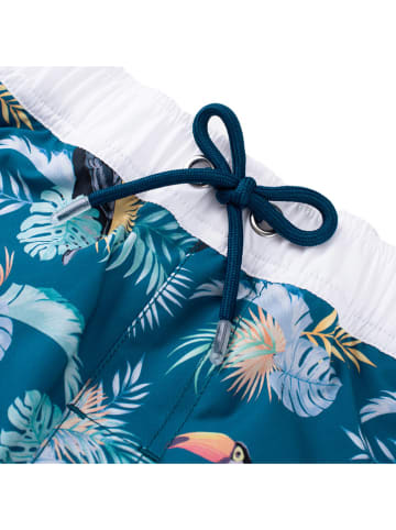 Peek U Badeshorts "Neith" in Dunkelblau/ Bunt