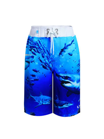 Peek U Badeshorts "Laguna" in Blau/ Weiß