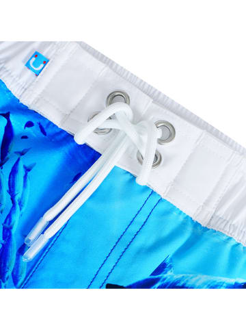 Peek U Badeshorts "Laguna" in Blau/ Weiß