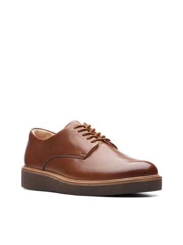 Clarks Skórzane trzewiki "Glickly Derby" w kolorze jasnobrązowym