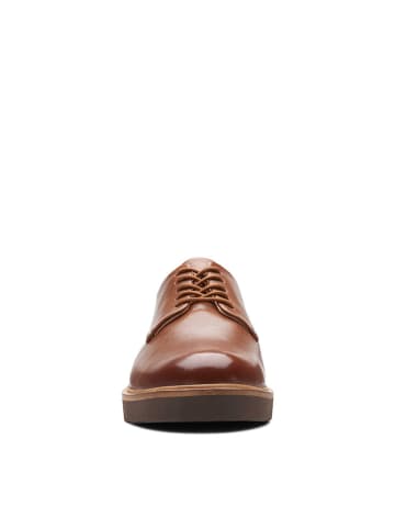 Clarks Leder-Schnürschuhe "Glickly Derby" in Hellbraun