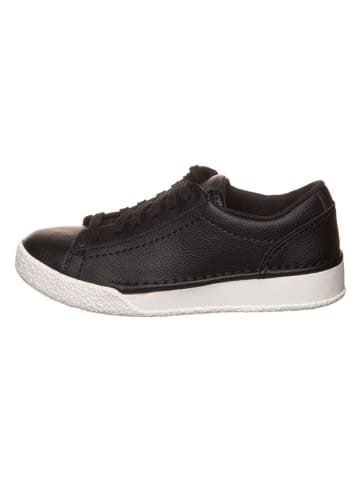 Clarks Leder-Sneakers in Schwarz