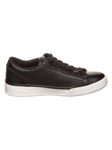 Clarks Leder-Sneakers in Schwarz