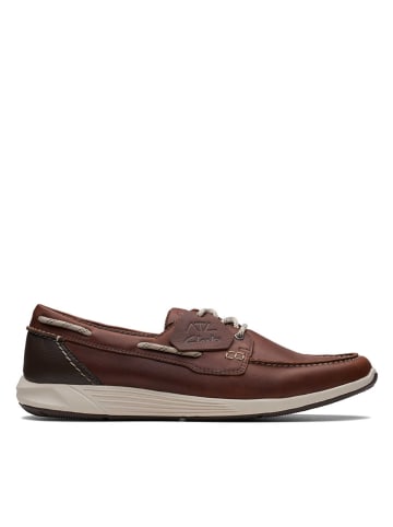 Clarks Leder-Slipper "ATL Sail Go" in Braun