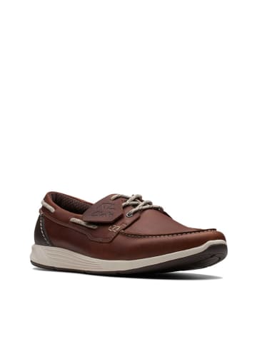 Clarks Leder-Slipper "ATL Sail Go" in Braun