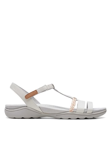 Clarks Leder-Sandalen "Amanda Tealite" in Weiß
