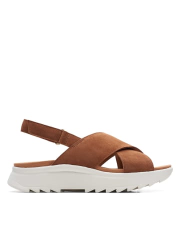 Clarks Leren sandalen "DashLite Wish" lichtbruin