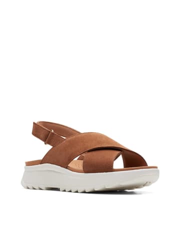 Clarks Leder-Sandalen "DashLite Wish" in Hellbraun