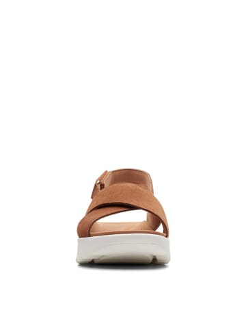 Clarks Leder-Sandalen "DashLite Wish" in Hellbraun