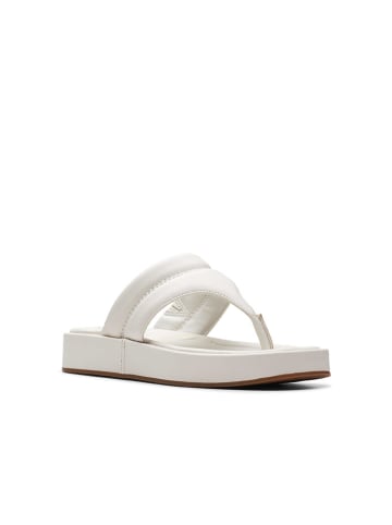 Clarks Skórzane japonki "Alda Walk" w kolorze kremowym