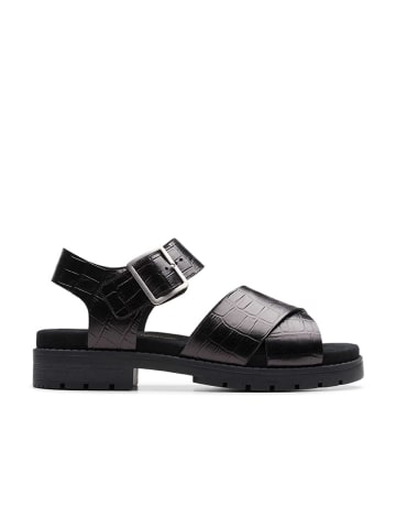 Clarks Skórzane sandały "Orinoco Cross" w kolorze czarnym