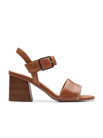 Clarks Leder-Sandaletten "Siara65 Buckle" in Hellbraun
