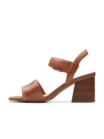 Clarks Leder-Sandaletten "Siara65 Buckle" in Hellbraun