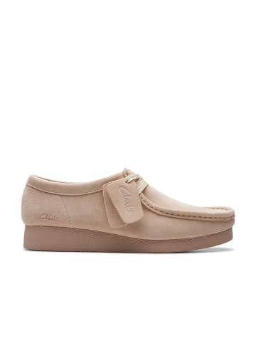 Clarks Leder-Schnürschuhe "Wallabee" in Beige