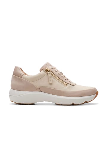 Clarks Leder-Sneakers "Tivoli Zip" in Beige