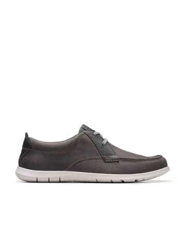 Clarks Skórzane trzewiki "Flexway Lace" w kolorze antracytowym