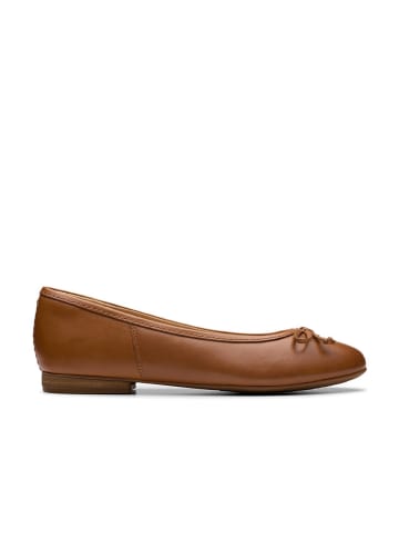 Clarks Leder-Ballerinas "Fawna" in Hellbraun