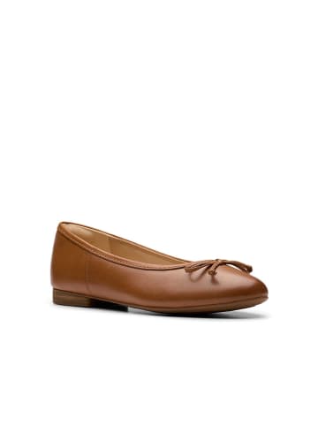 Clarks Leder-Ballerinas "Fawna" in Hellbraun