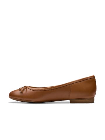 Clarks Leder-Ballerinas "Fawna" in Hellbraun