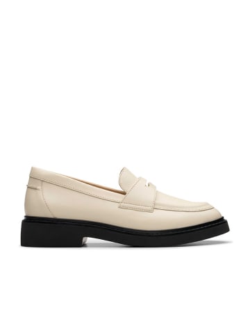 Clarks Skórzane mokasyny "Splend Edge" w kolorze kremowym