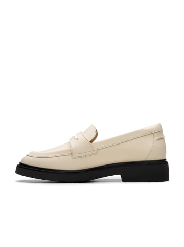 Clarks Skórzane mokasyny "Splend Edge" w kolorze kremowym