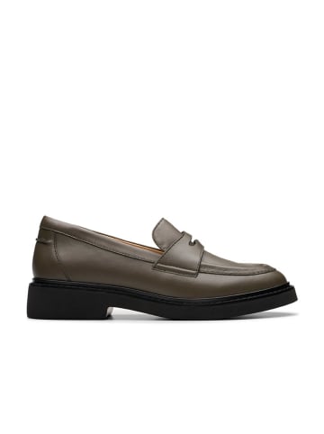 Clarks Skórzane mokasyny "Splend Edge" w kolorze khaki