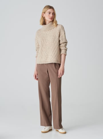 OPUS Rollkragenpullover in Sand