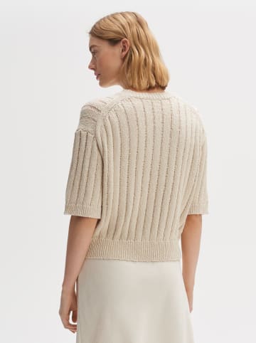 OPUS Sweter w kolorze beżowym