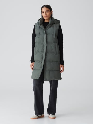 OPUS Doorgestikte bodywarmer groen