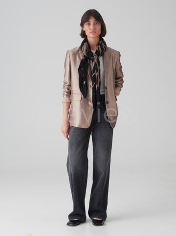 OPUS Tuch in Schwarz/ Braun - (L)100 x (B)96 cm