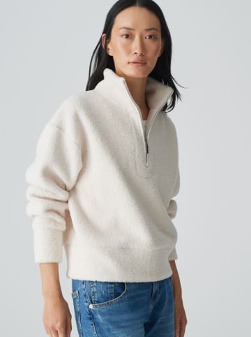 OPUS Fleecepullover in Weiß