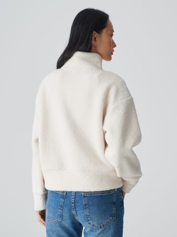 OPUS Fleecepullover in Weiß