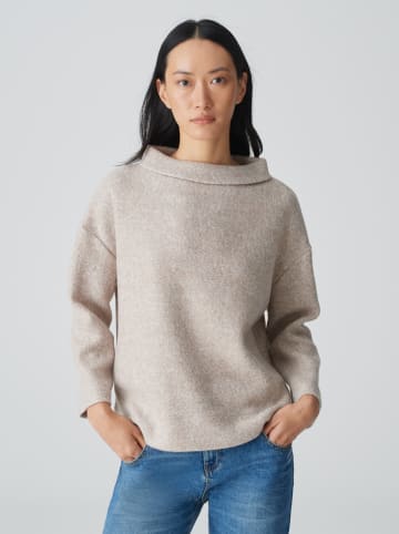OPUS Sweter w kolorze beżowym