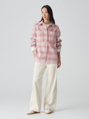 OPUS Hemdjacke in Rosa/ Weiß