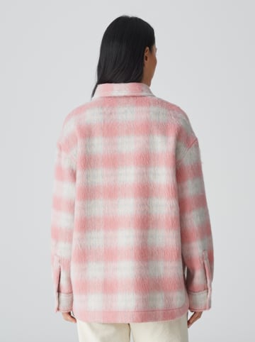 OPUS Hemdjacke in Rosa/ Weiß