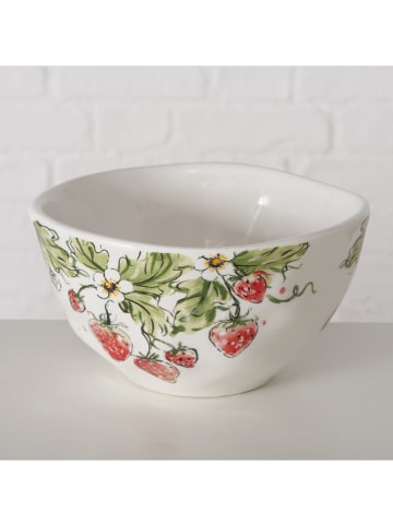 Boltze 2er-Set: Müslischalen "Strawberry" in Rot/ Grün - Ø 15 cm