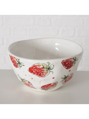 Boltze 2er-Set: Müslischalen "Strawberry" in Rot/ Grün - Ø 15 cm